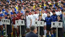 第93回全国高校ラグビー大会が開幕。聖地・花園で、51校が頂点を目指す（撮影：松本かおり…